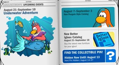 Club Penguin Upcoming Events