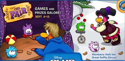 Club Penguin Log-In Homepage
