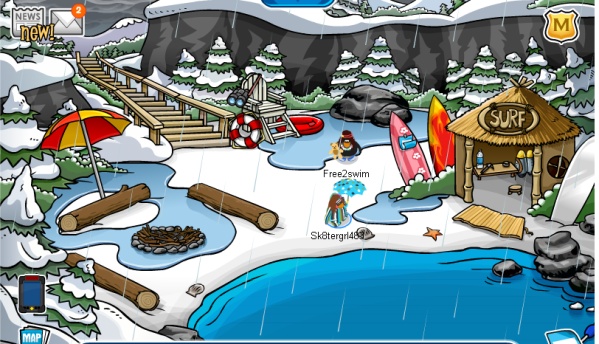 club-penguin-raining