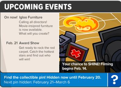 Image of the upcoming events for Igloo Furniture and the Feb 21 Award Show