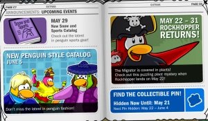 Image of Rockhopper returning to Club Penguin