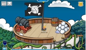 mage of Rockhopper's ship from the crow's nest