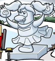 Image of ice sculpture on Club Penguin